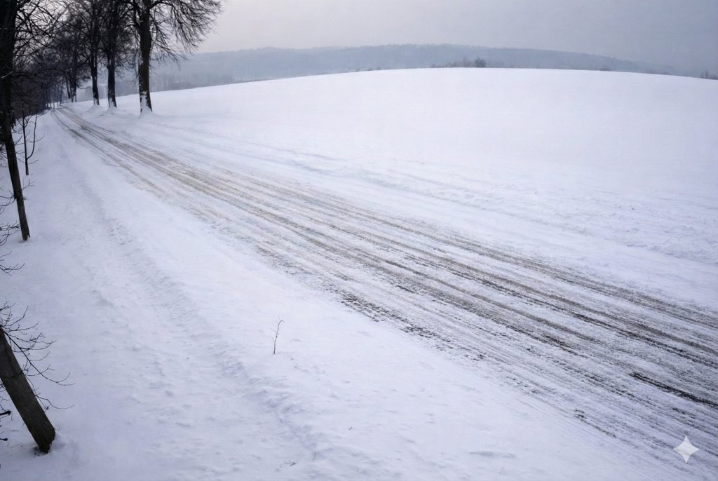 Bílá sobota na východě Čech: Silnice kloužou, na horách leží ujetý sníh a hrozí sněhové jazyky. Kde si dát největší pozor?
