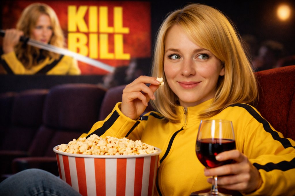 Brousím katanu, leštím žlutou teplákovku a chystám si popcorn. Do kin přichází ucelený Kill Bill