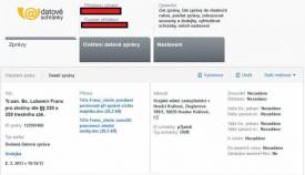 Otisky datové schránky upozorňující na podané trestní oznámení